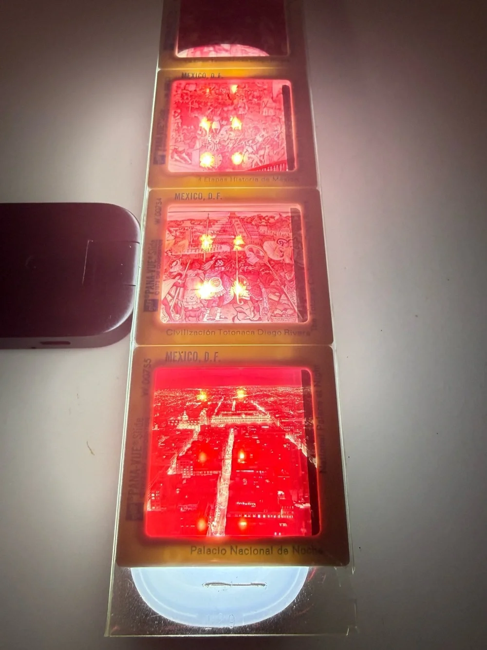 Vintage 1990s Pana-Vue 35mm Mexico City Panoramic Slide Set Of 4